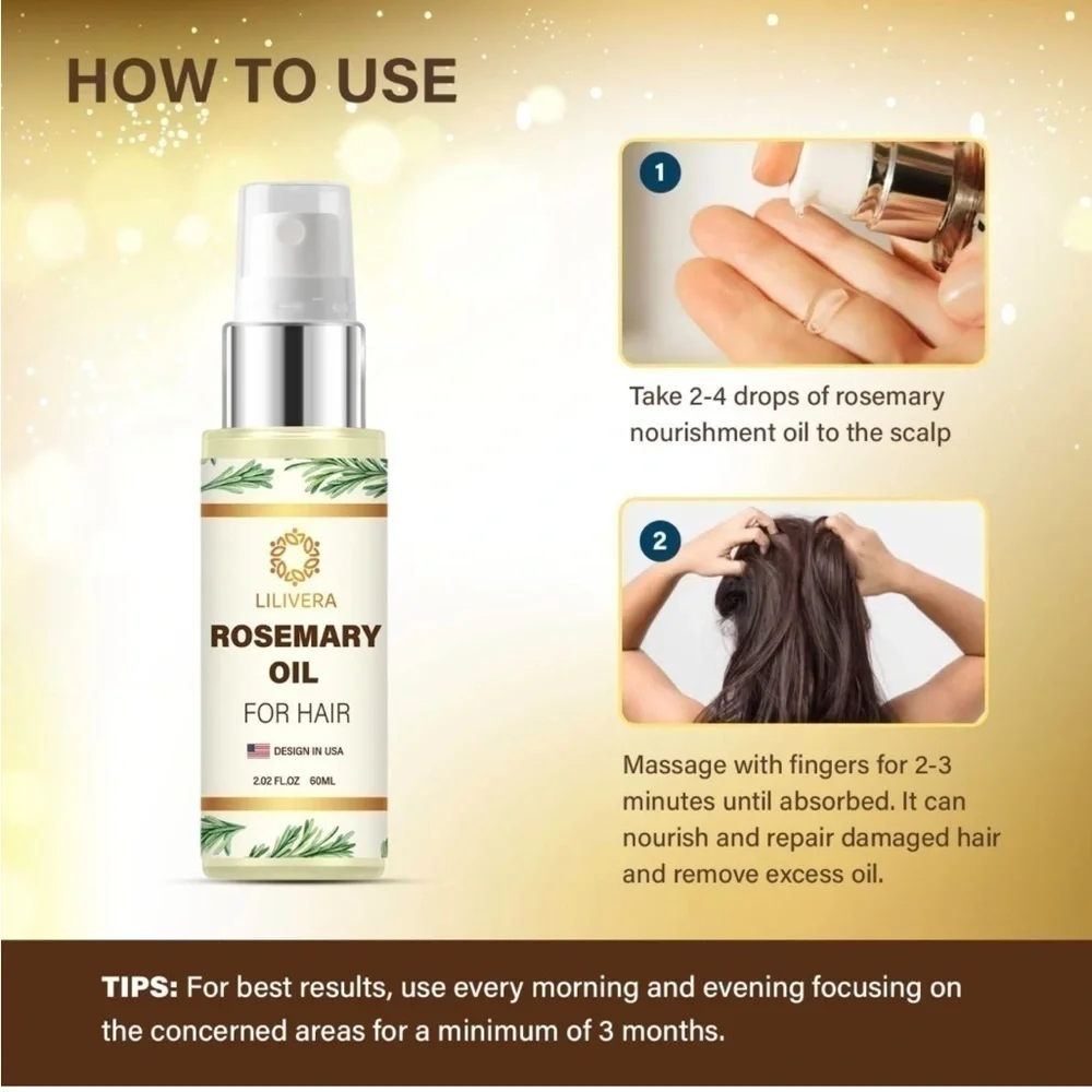 Brand New Rosemary Oil for Hair Growth Nourishes Dry Damaged Hair Treatment